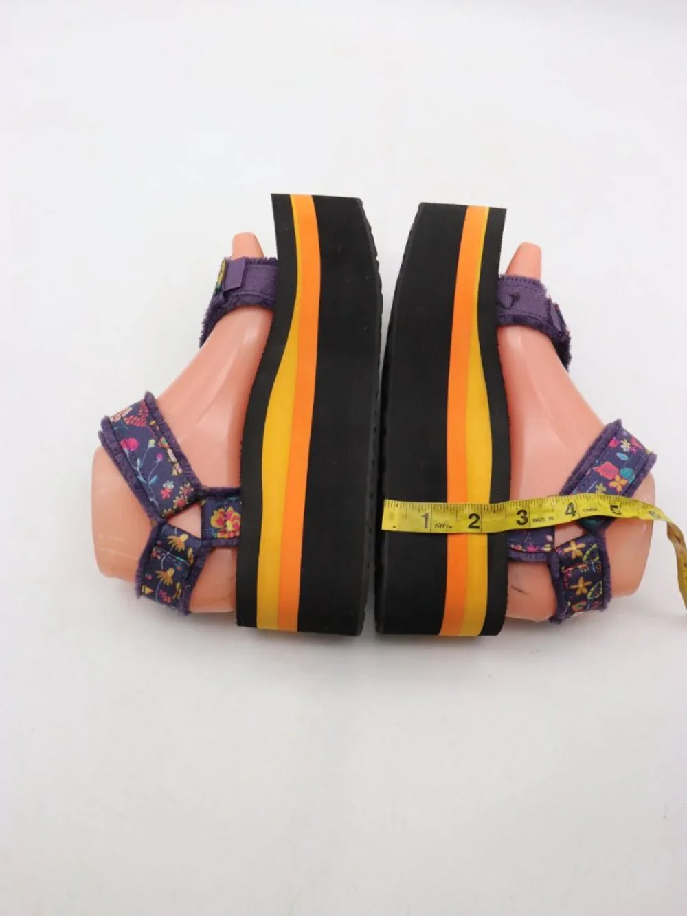 Teva Anna Sui Purple/Floral Platform Women's Size 7 Sandals Universal Anna
